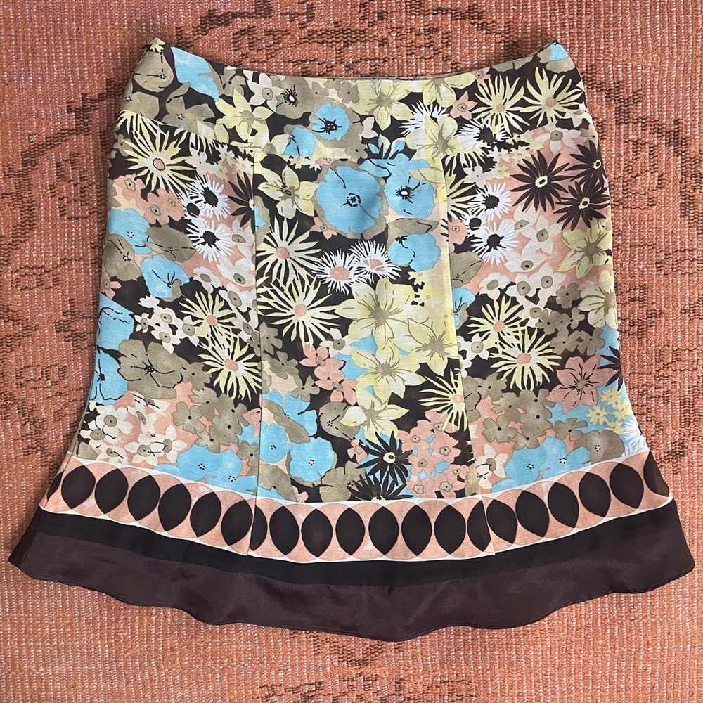 Vintage Notations Printed Skirt